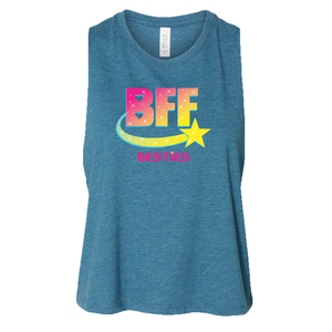 Womens Racerback Crop Logo Tank