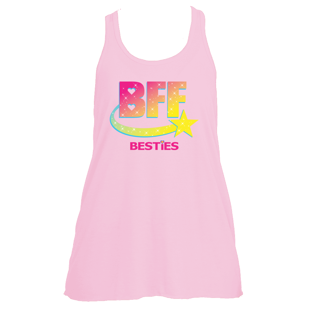 Womens Flowy Racerback Logo Tank