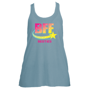 Womens Flowy Racerback Logo Tank