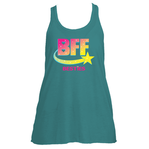 Womens Flowy Racerback Logo Tank