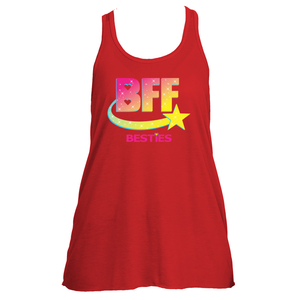 Womens Flowy Racerback Logo Tank