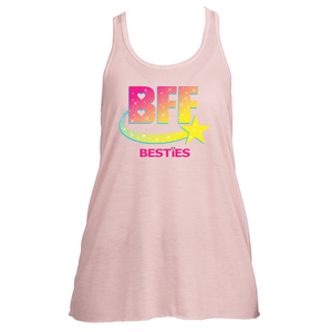 Womens Flowy Racerback Logo Tank