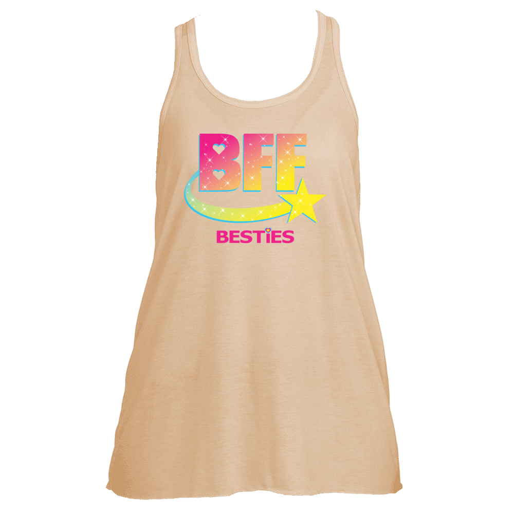 Womens Flowy Racerback Logo Tank