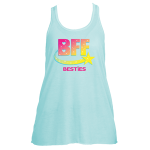 Womens Flowy Racerback Logo Tank