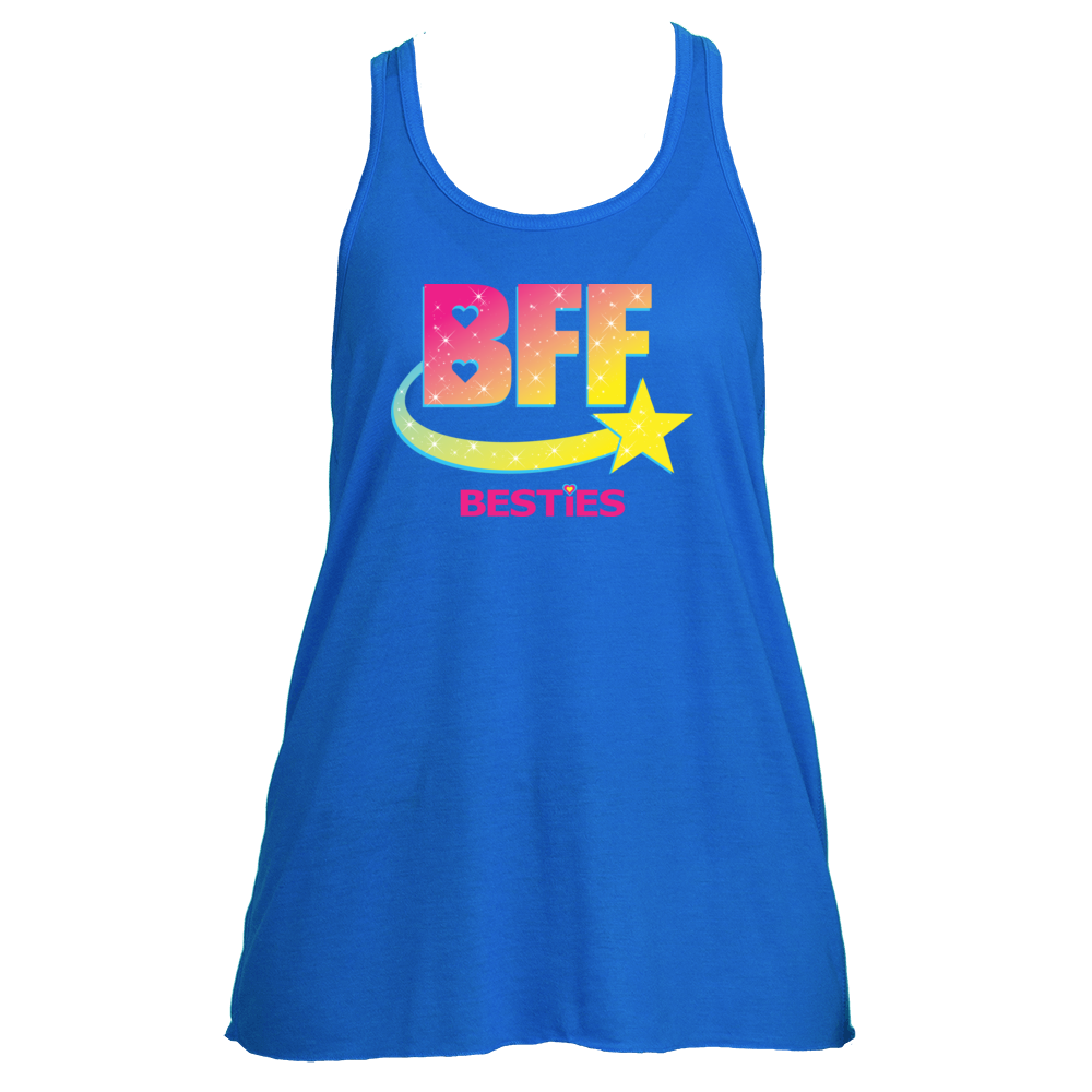 Womens Flowy Racerback Logo Tank