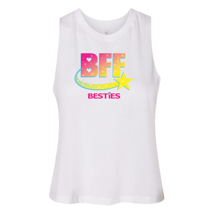 Womens Racerback Crop Logo Tank